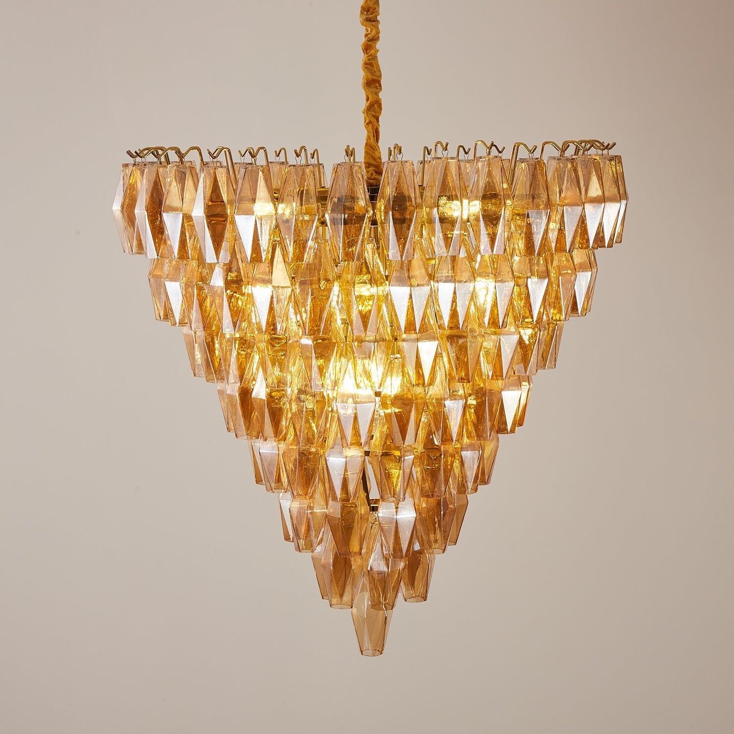 Amber Empire Chandelier Glass lighting by Bling Lighting Studio