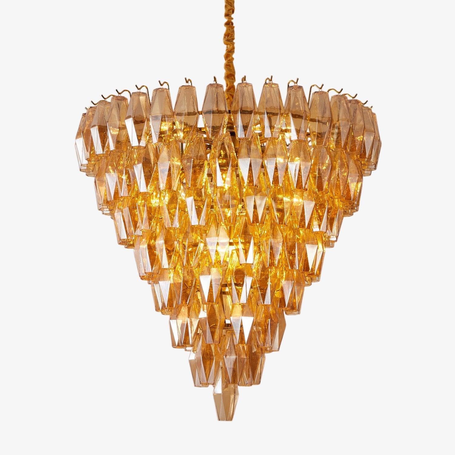 Amber Empire Chandelier Glass lighting by Bling Lighting Studio