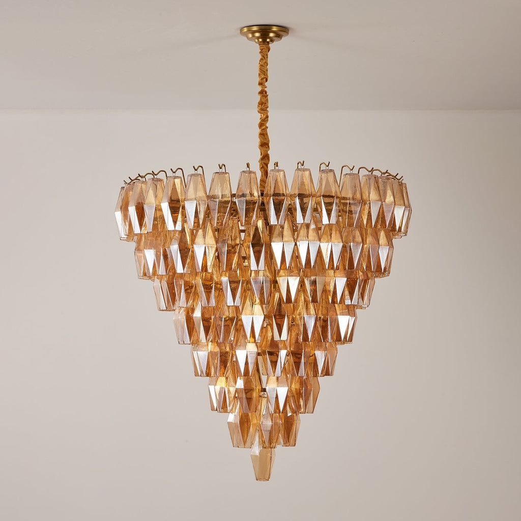 Amber Empire Chandelier Glass lighting by Bling Lighting Studio