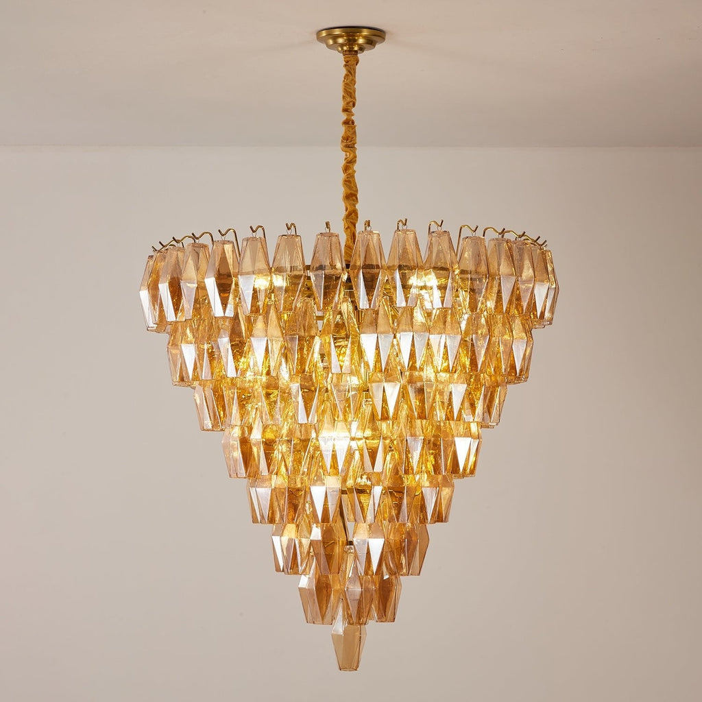 Luxury Murano Poliedri Amber Empire Chandelier product image