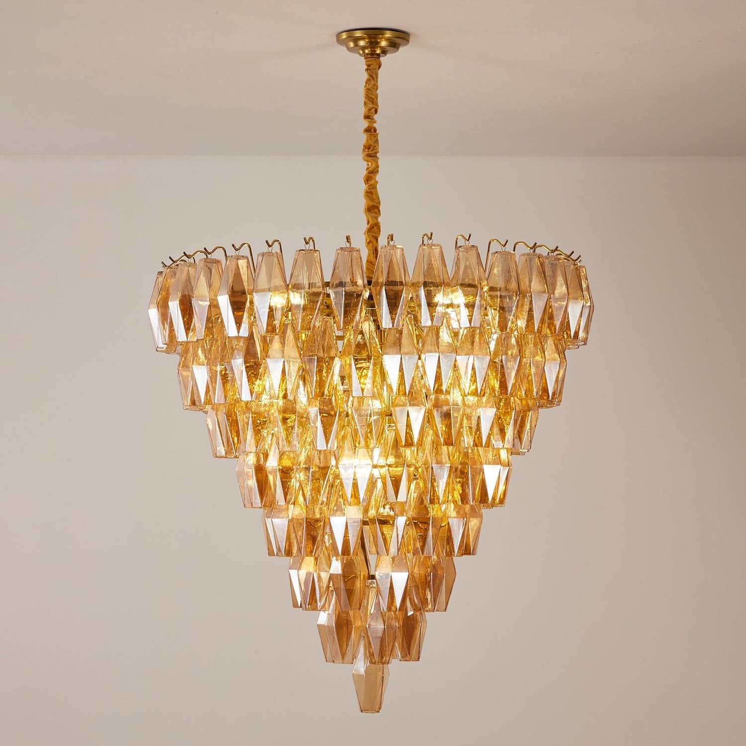 Amber Empire Chandelier Glass lighting by Bling Lighting Studio