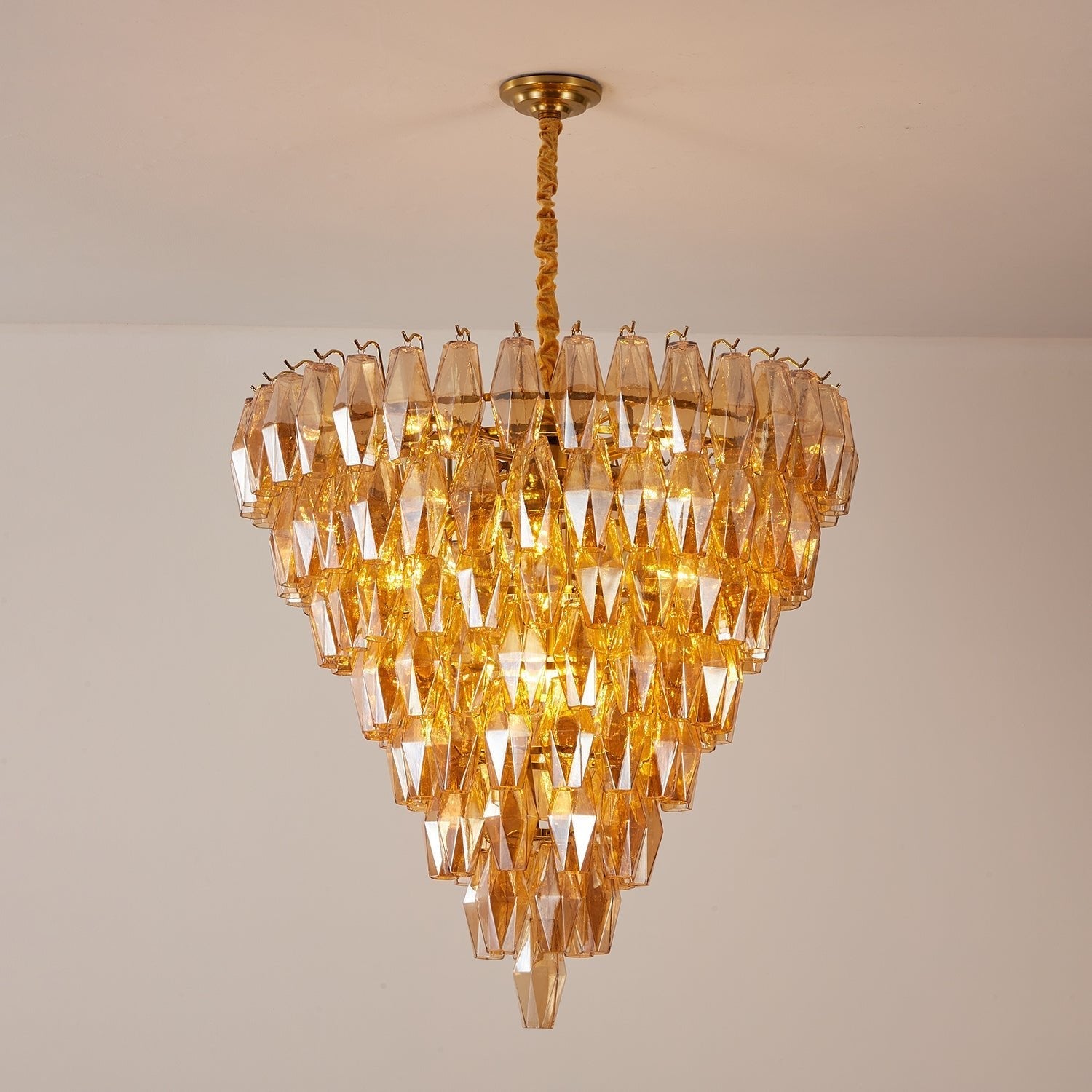 Luxury Murano Poliedri Amber Empire Chandelier product image