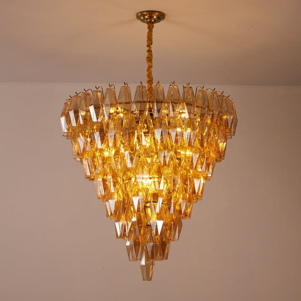 Amber Empire Chandelier Glass lighting by Bling Lighting Studio