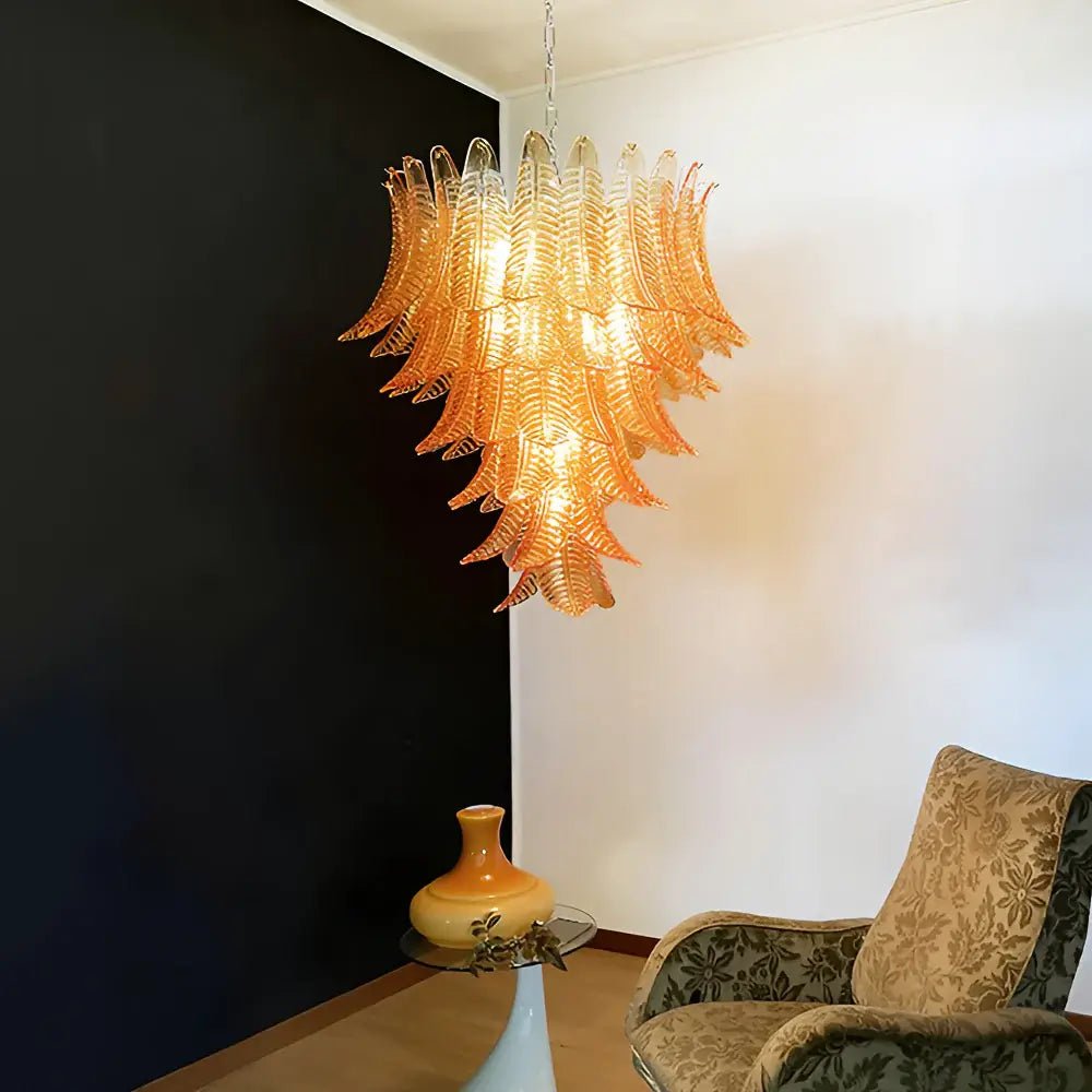 Luxury Amber Leaf Cascade Chandelier product image