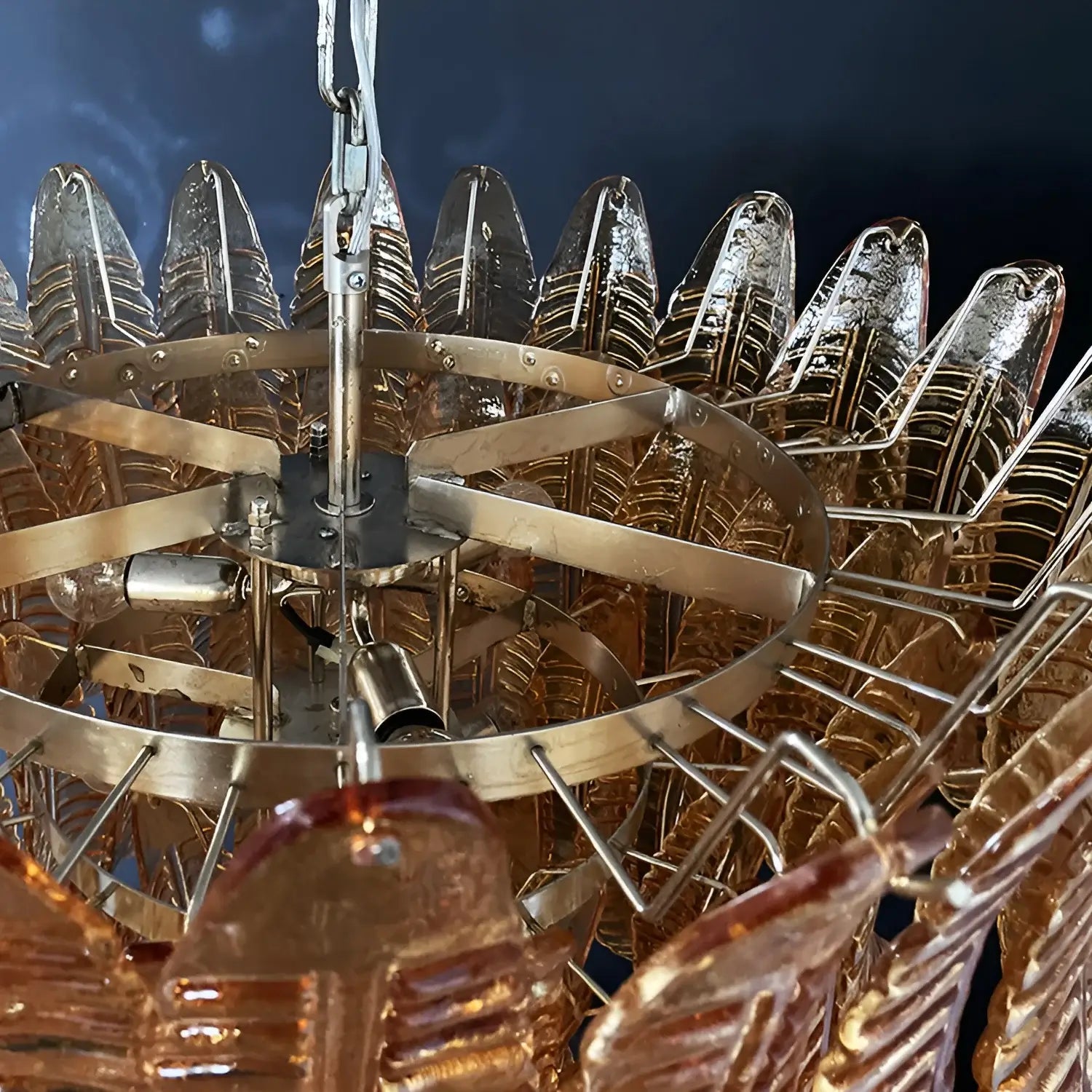 Luxury Amber Leaf Cascade Chandelier product image
