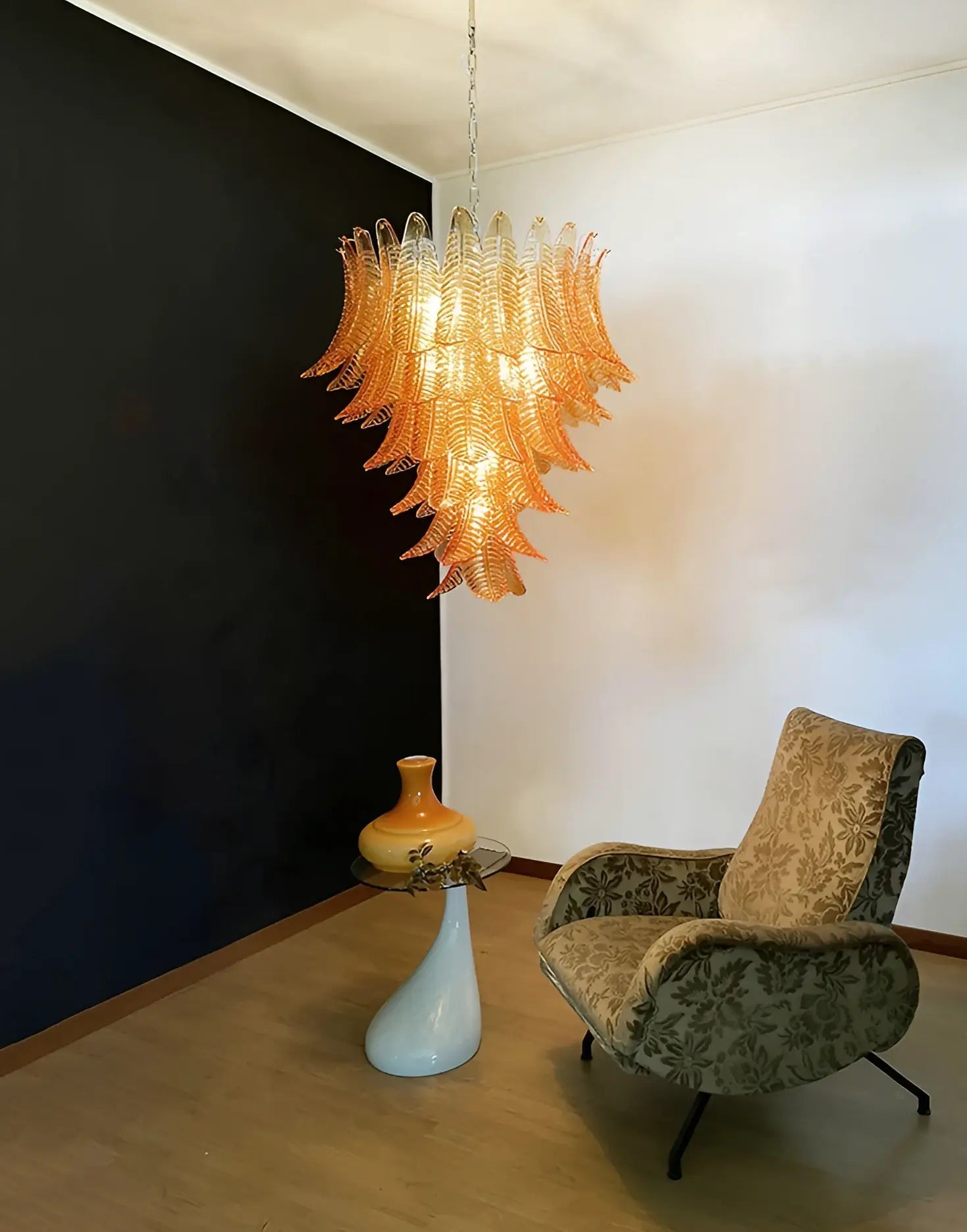 Luxury Amber Leaf Cascade Chandelier product image