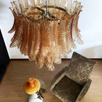Luxury Amber Leaf Cascade Chandelier product image