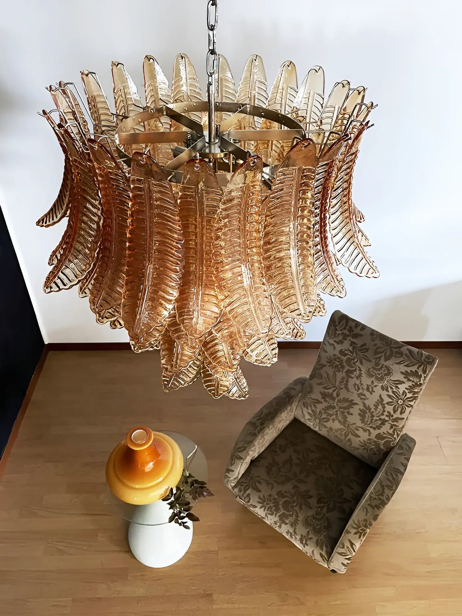Luxury Amber Leaf Cascade Chandelier product image