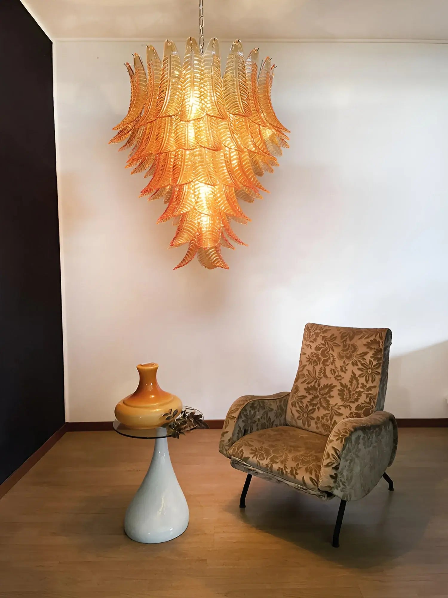 Luxury Amber Leaf Cascade Chandelier product image