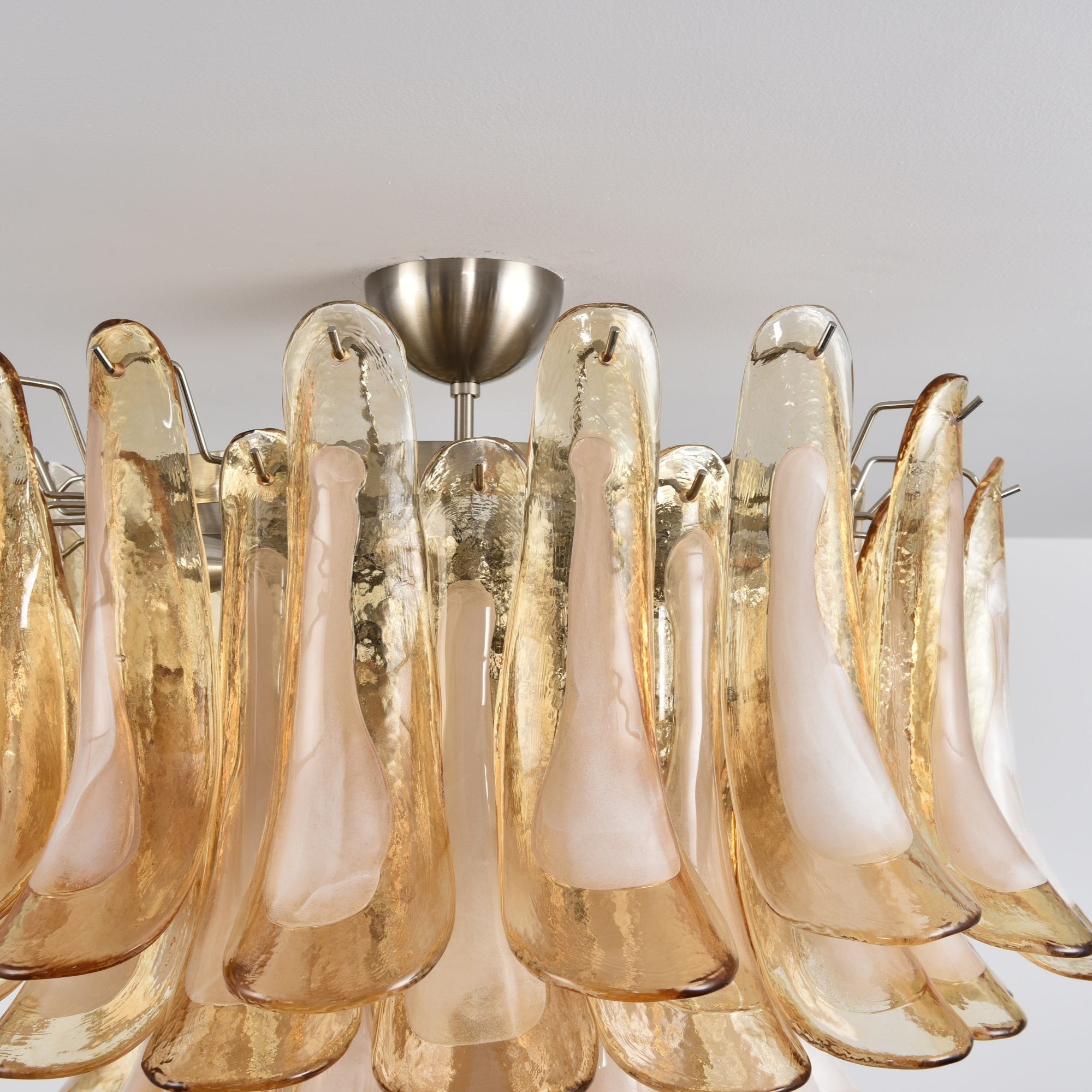 Amber Petal Glass Ceiling Lamp Glass lighting by Bling Lighting Studio