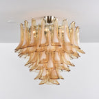Amber Petal Glass Ceiling Lamp Glass lighting by Bling Lighting Studio