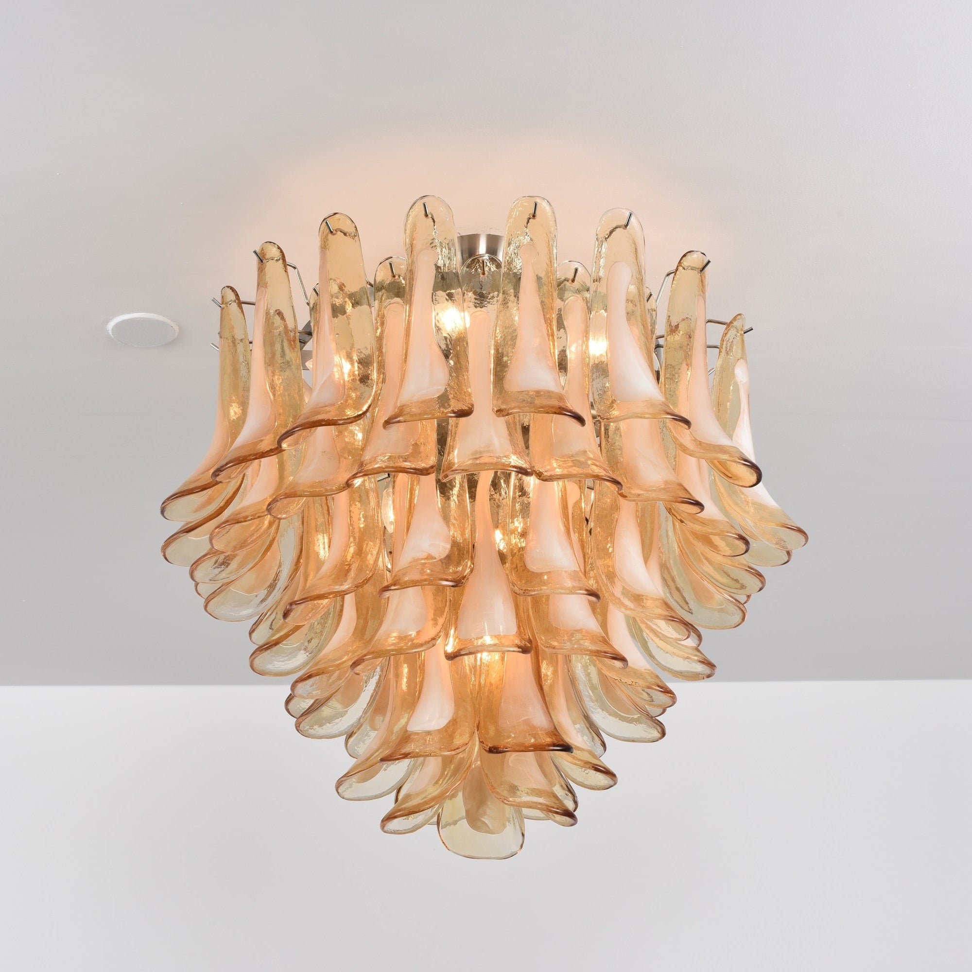 Amber Petal Glass Ceiling Lamp Glass lighting by Bling Lighting Studio