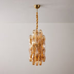 Amber Prism Long Chandelier Glass lighting by Bling Lighting Studio