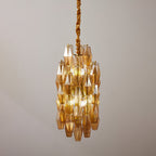 Amber Prism Long Chandelier Glass lighting by Bling Lighting Studio