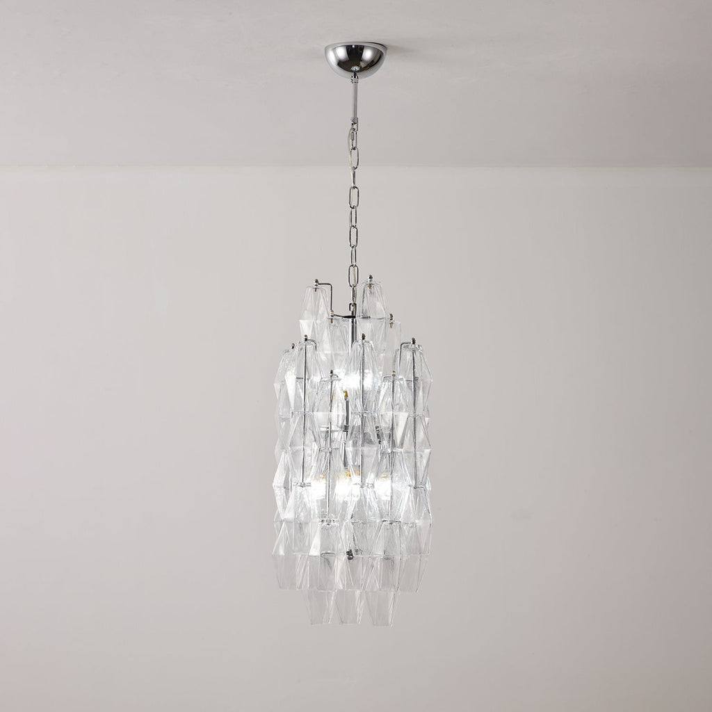Amber Prism Long Chandelier Glass lighting by Bling Lighting Studio