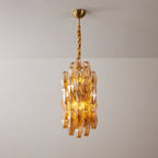 Amber Prism Long Chandelier Glass lighting by Bling Lighting Studio