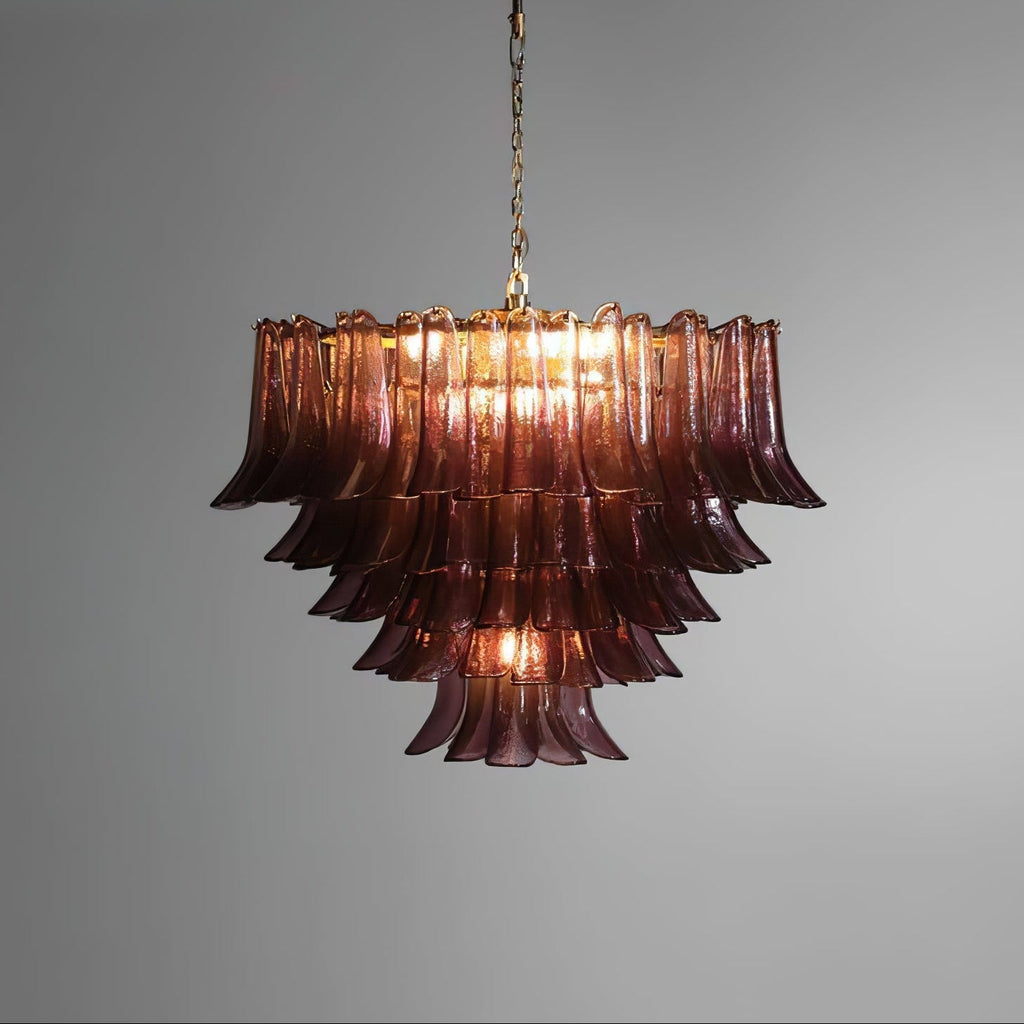 Amethyst Bloom Chandelier Glass lighting by Bling Lighting Studio