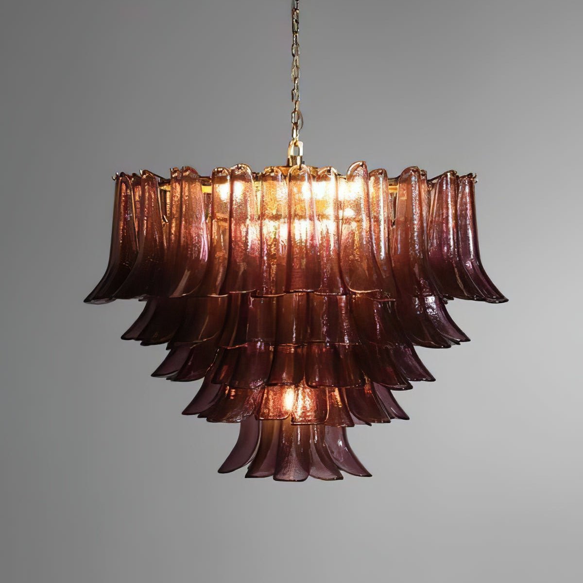 Amethyst Bloom Chandelier Glass lighting by Bling Lighting Studio