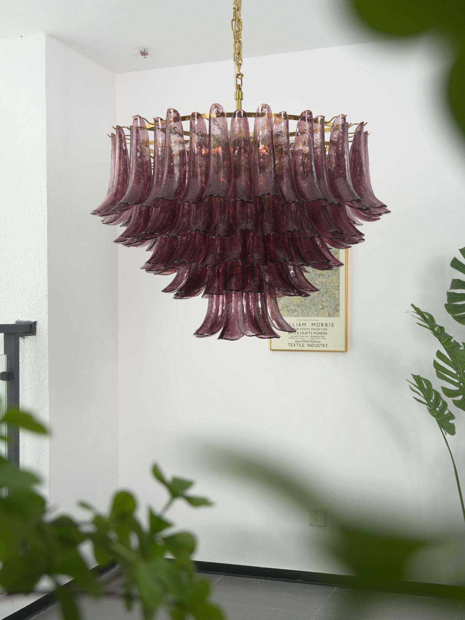 Amethyst Bloom Chandelier Glass lighting by Bling Lighting Studio