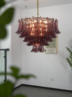 Amethyst Bloom Chandelier Glass lighting by Bling Lighting Studio