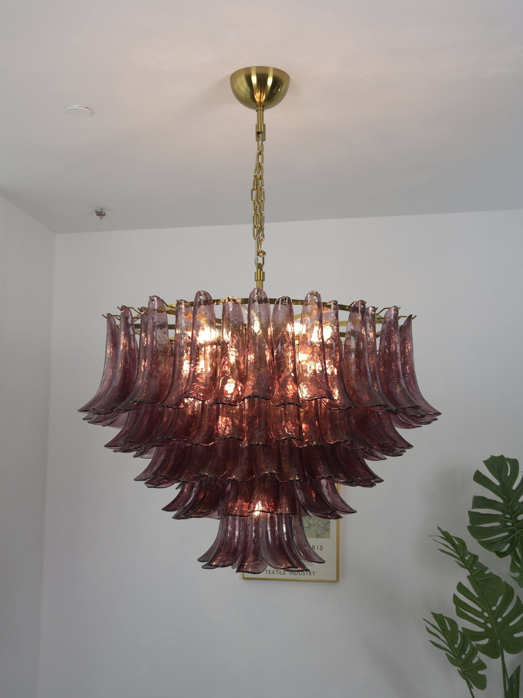 Amethyst Bloom Chandelier Glass lighting by Bling Lighting Studio