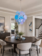 Aqua Blue Glass Chandelier Glass lighting by Bling Lighting Studio