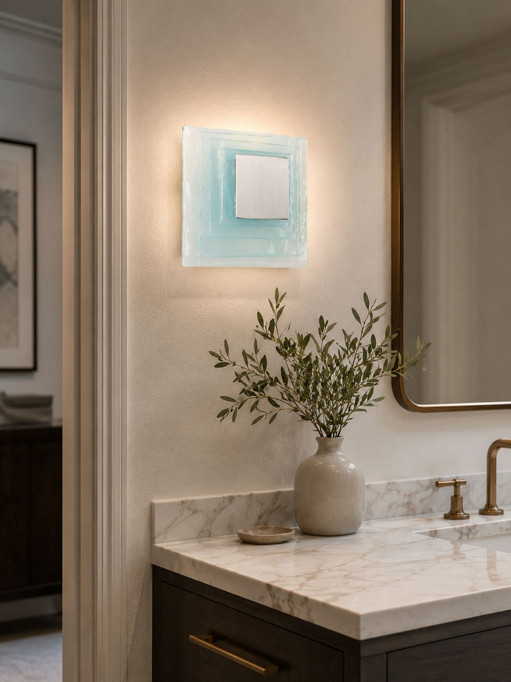 Aqua Cascade Sconce Glass lighting by Bling Lighting Studio