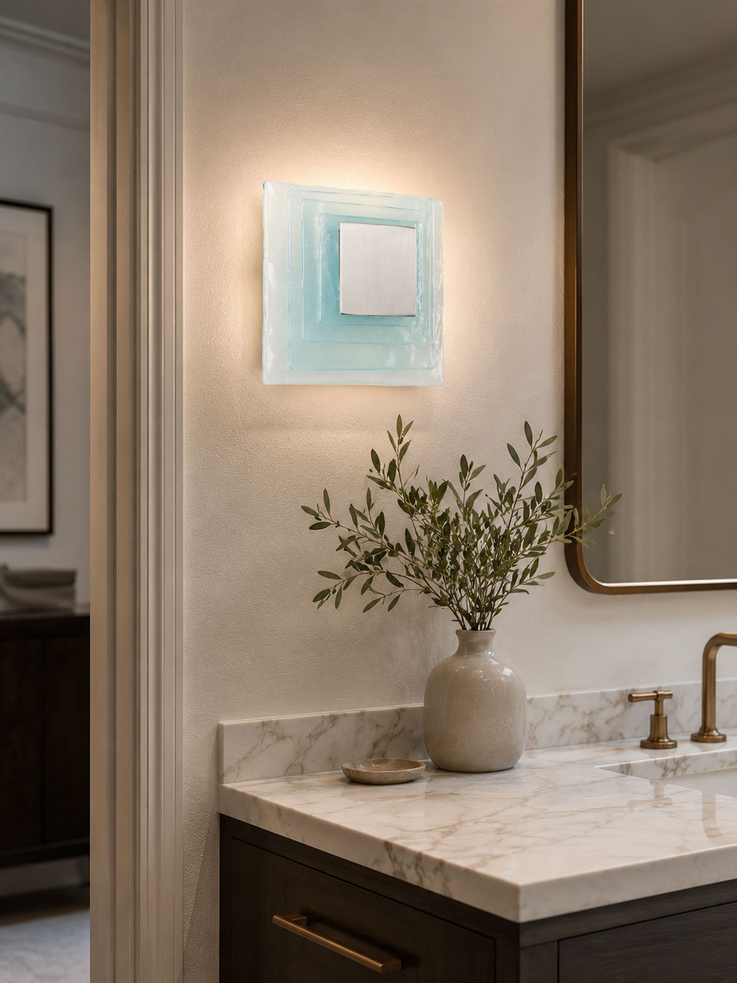 Aqua Cascade Sconce Glass lighting by Bling Lighting Studio