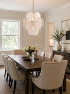 Aqua White Glass Chandelier Glass lighting by Bling Lighting Studio