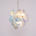 Aqua Blue Glass Chandelier Glass lighting by Bling Lighting Studio