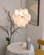 Aqua White Glass Chandelier Glass lighting by Bling Lighting Studio