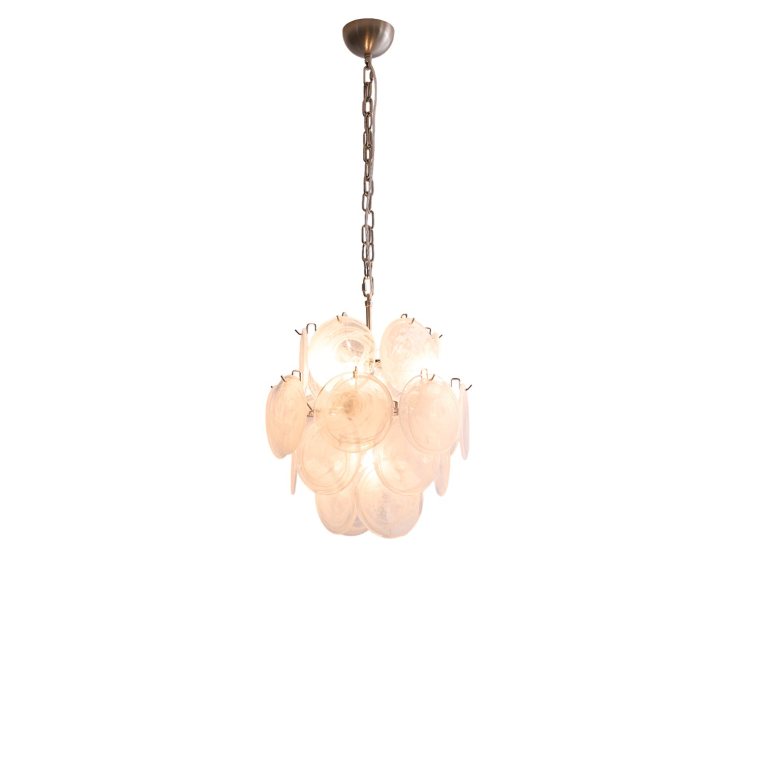 Aqua White Glass Chandelier Glass lighting by Bling Lighting Studio