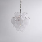 Aqua White Glass Chandelier Glass lighting by Bling Lighting Studio