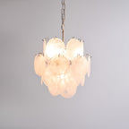Aqua White Glass Chandelier Glass lighting by Bling Lighting Studio