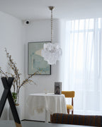 Aqua White Glass Chandelier Glass lighting by Bling Lighting Studio