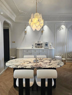 Aqua White Glass Chandelier Glass lighting by Bling Lighting Studio