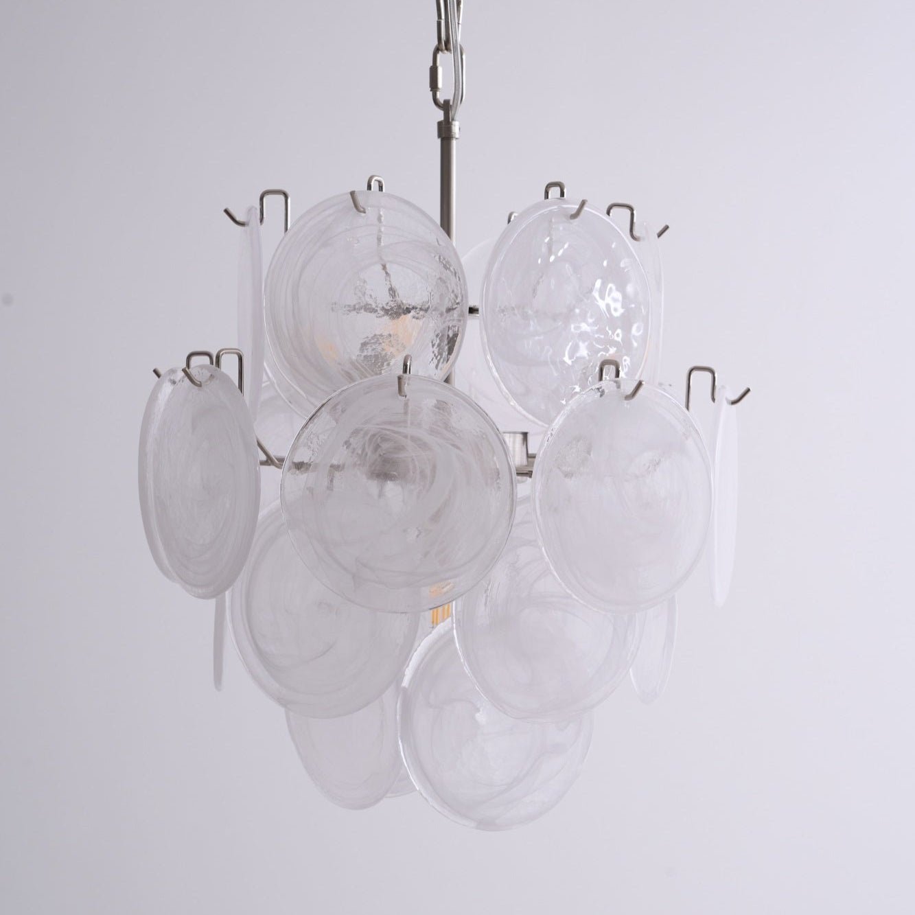 Aqua White Glass Chandelier Glass lighting by Bling Lighting Studio