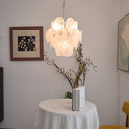 Aqua White Glass Chandelier Glass lighting by Bling Lighting Studio