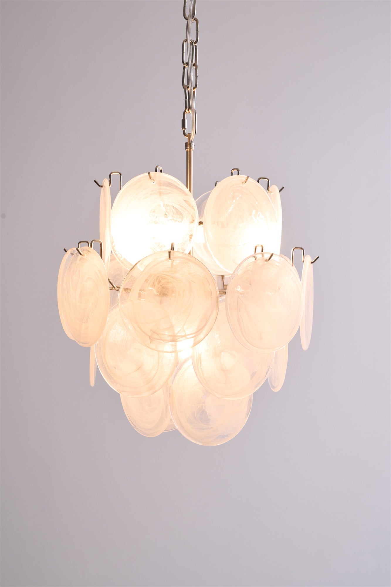 Aqua White Glass Chandelier Glass lighting by Bling Lighting Studio
