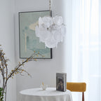 Aqua White Glass Chandelier Glass lighting by Bling Lighting Studio
