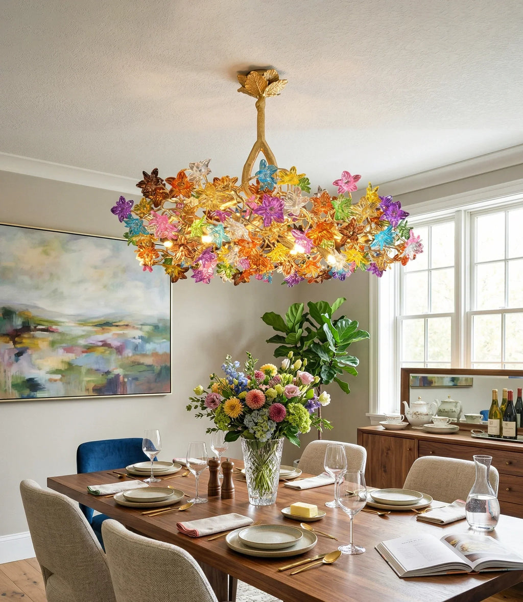 Art Stained Glass Tree Branch Chandelier additional product view