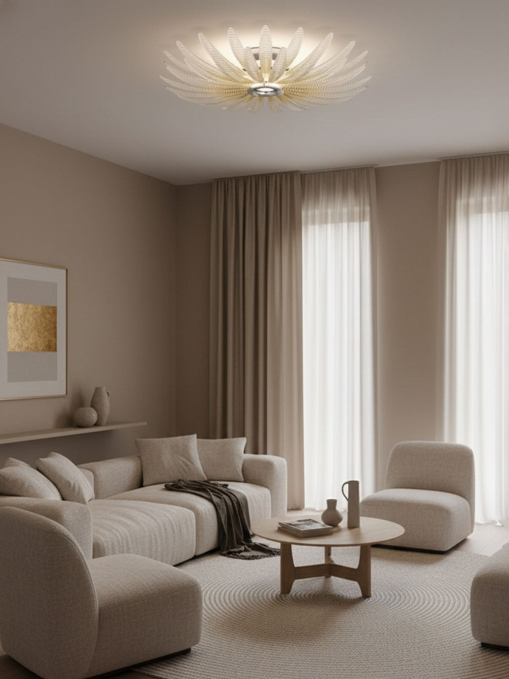 Aurelia Murano Glass Petal Ceiling Light