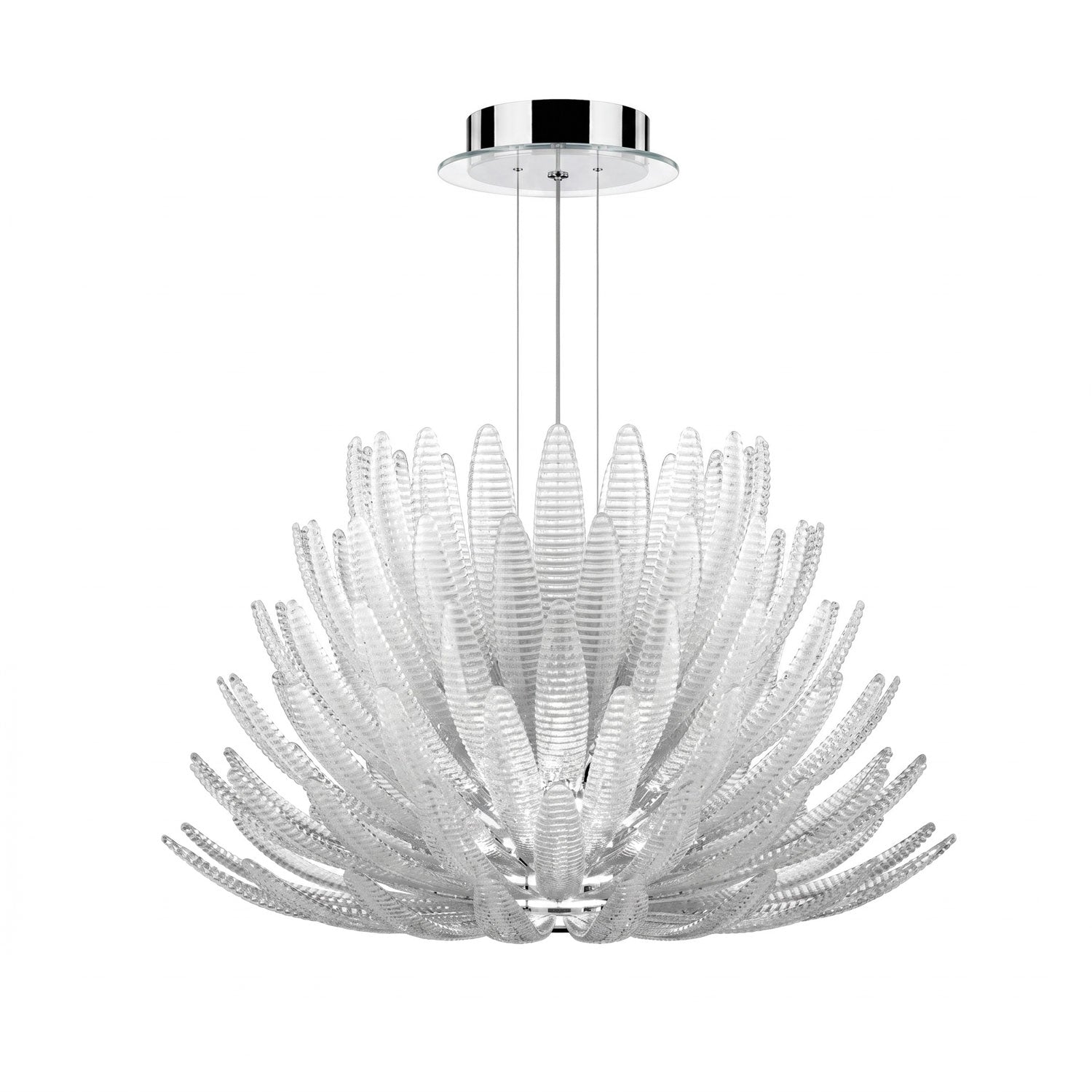 Aurelia Glass Petal Chandelier Glass lighting by Bling Lighting Studio
