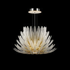 Aurelia Glass Petal Chandelier Glass lighting by Bling Lighting Studio