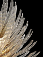 Aurelia Glass Petal Chandelier Glass lighting by Bling Lighting Studio