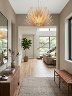 Aurelia Glass Petal Chandelier Glass lighting by Bling Lighting Studio