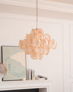 Aurelia Apricot Glass Chandelier Glass lighting by Bling Lighting Studio