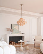 Aurelia Apricot Glass Chandelier Glass lighting by Bling Lighting Studio