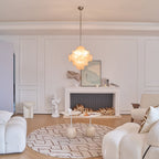 Aurelia Apricot Glass Chandelier Glass lighting by Bling Lighting Studio