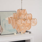 Aurelia Apricot Glass Chandelier Glass lighting by Bling Lighting Studio
